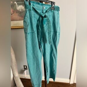 Soft Surroundings Teal Ankle Pants